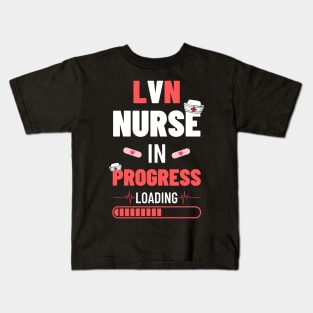 LVN Nurse In Progress Nursing School Future Nurse Apperctior Kids T-Shirt